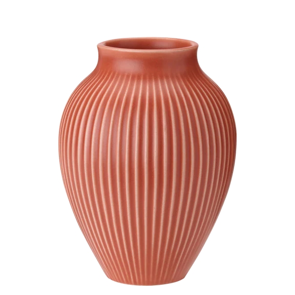 Knabstrup Vase - Ripple Coral - 12,5 cm