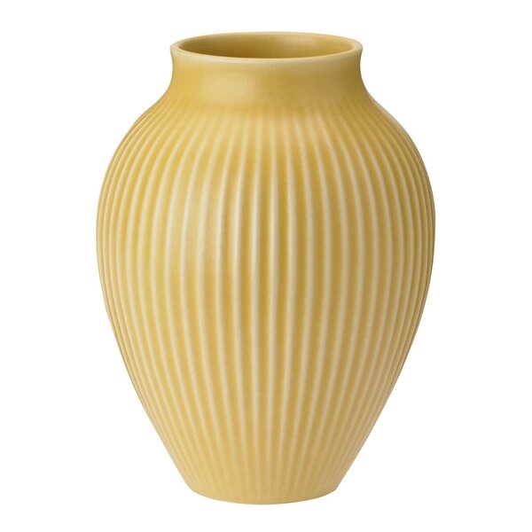 Knabstrup Vase - Ripple Yellow - 12,5 cm