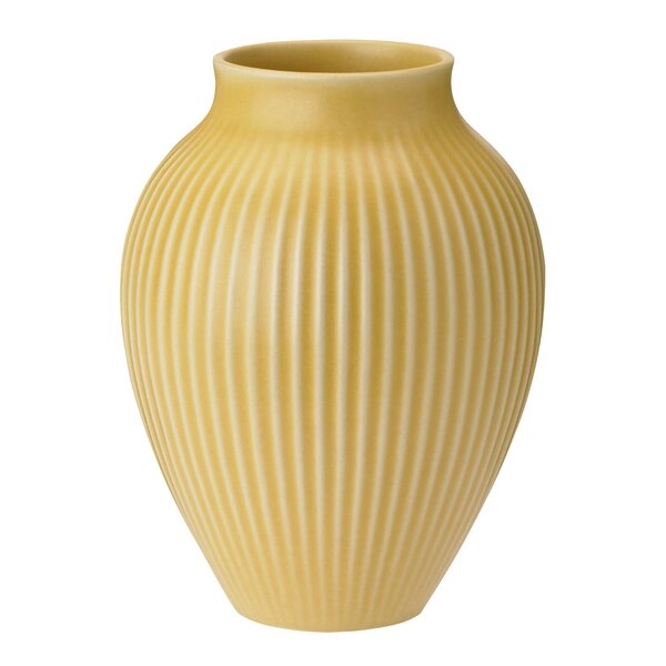 Knabstrup Vase - Ripple Yellow - 20 cm